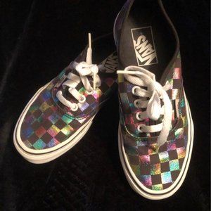 WOMEN'S VANS ASHER CHECKER SKATE SHOES size 5.5
